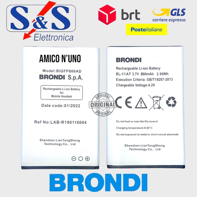 Batteria HIGHAKKU Per BRONDI Magnum 3, Amico N3, N.1 - Ricambio Compatibile - Foto 7