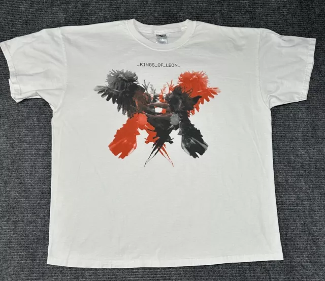 Kings Of Leon T-Shirt 2008 Tour Mens 2X White Double Sided American Rock Band