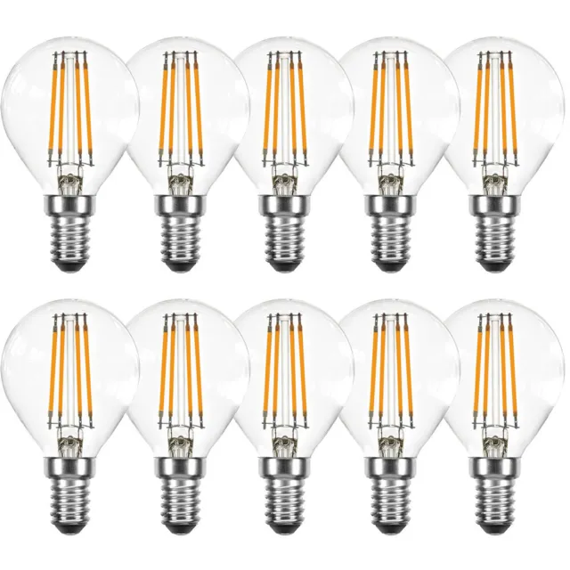 10 x LED Filament Tropfen 4,5W = 40W E14 klar 470lm warmweiß DIMMBAR UVP 49€