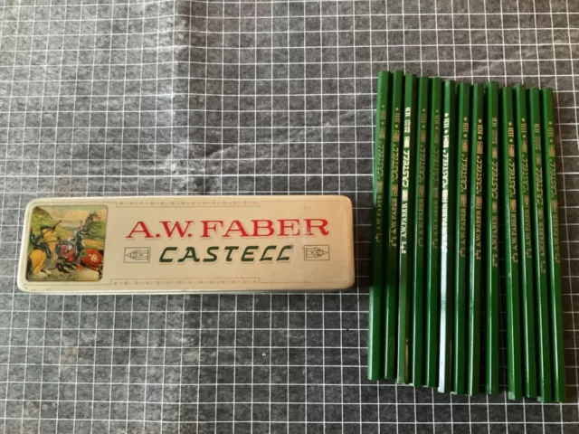 Faber Castell Bellissima Scatola In Latta Con Matite Vintage Anni 30