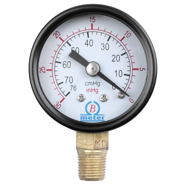 Manometro vuoto aria pneumatico con filettatura esterna 30/0Hg Z8Q9