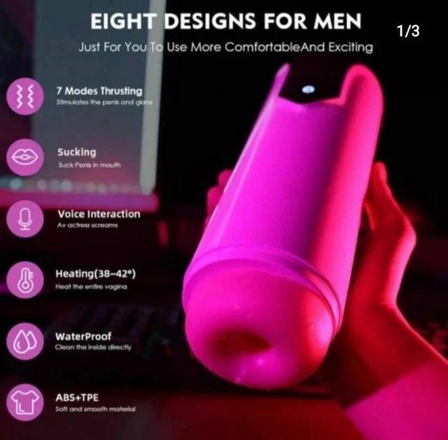 Masturbador automatico hombre, vibrador Bluetooth con voz