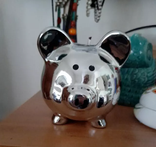 Westpac Bank, Silver Piggy Bank Money Box Collectible