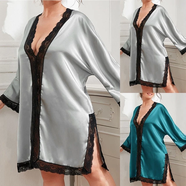 Vêtements de nuit chauds neufs robes femme sexy manches longues vêtements de s