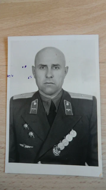 Foto Portrait Russische Offizier 100% Original UDSSR  Nr-6 2