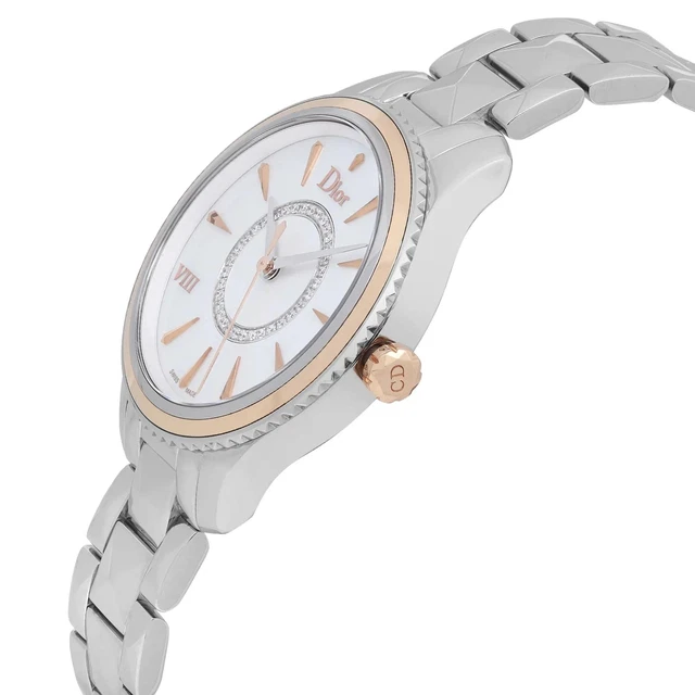 Christian Dior VIII Montaigne Steel Diamond MOP Dial Ladies CD1521I0M001 3