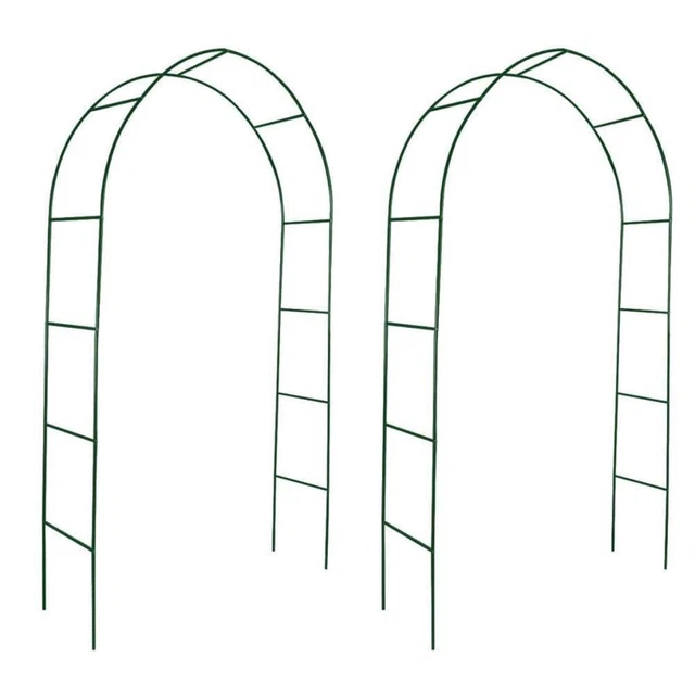 2er-Set Garten Rosenbogen Rankgitter Rosensäule 140 x39 x240 cm (B x D x H)