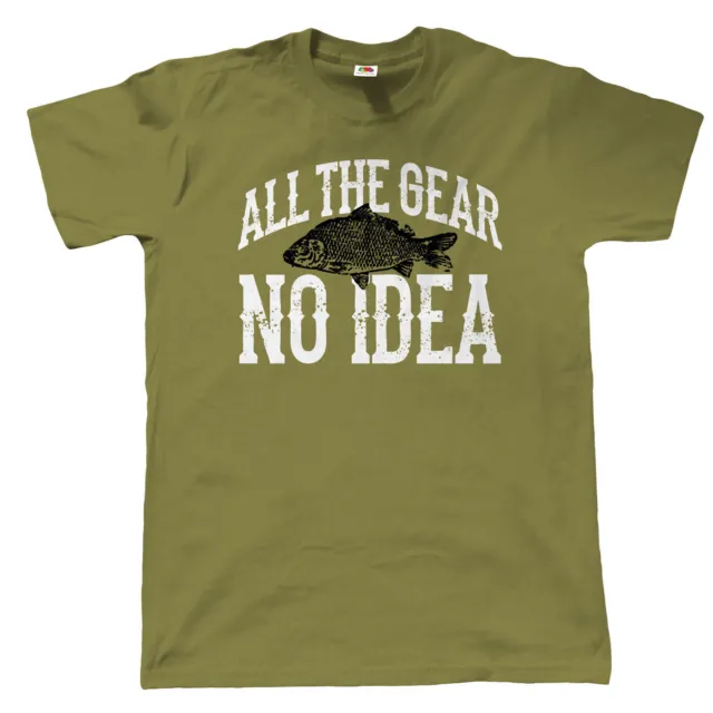 ALL THE GEAR No Idea, Mens Funny Fishing T Shirt £15.99 - PicClick UK