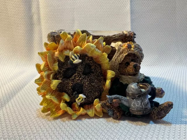 Boyds Bear Wee Folkstone Liddy Pearl Flower Votive Candle Holder Figurine 27804
