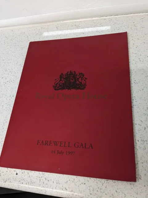 Royal Opera House Farewell Gala 14 July 1997 programme