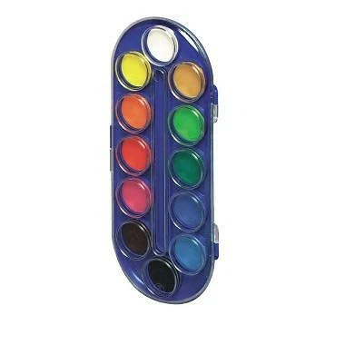 herlitz Farbkasten 12 Farben blau Kunststoff