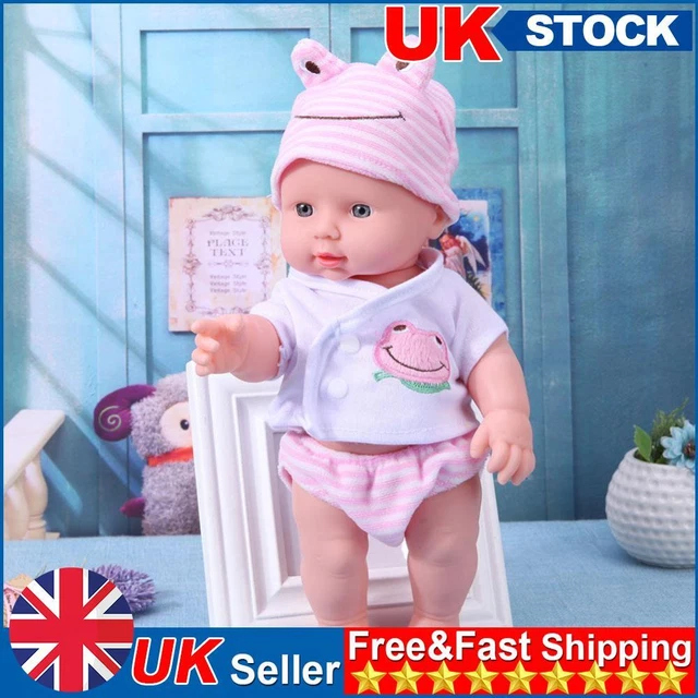 30cm Finished Doll Washable PVC 3D Prop Doll Baby Companion Toys (Pink)