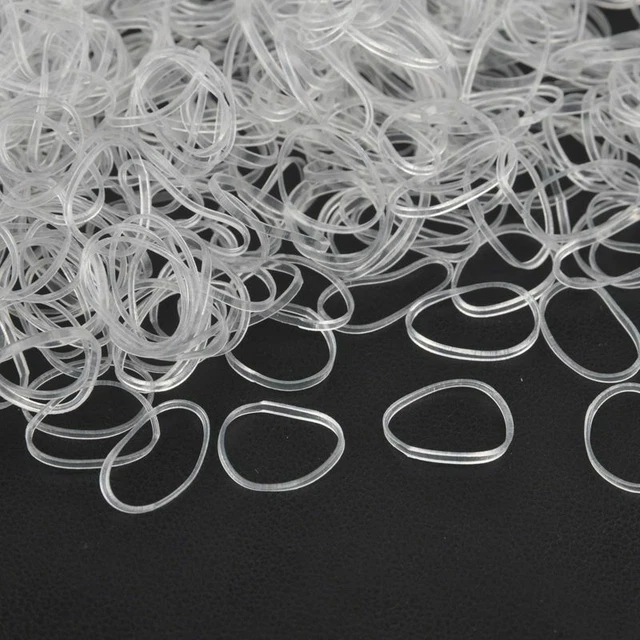 200/500/1000pcs Transparent Ponytail Rubber Bands Elastic Rope Ties Band Bands H