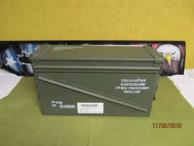 Military Surplus 40mm PA-120 Large Ammo Can Box 100% Steel Excellent 1 each