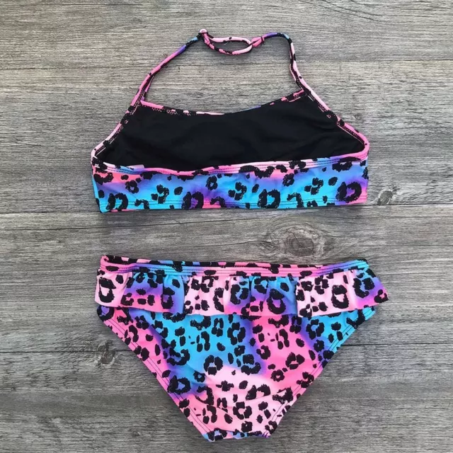 Kids Baby Girls Leopard Ruched Bikini Set Swimwear Swimsuit Bathing Clothes l 2