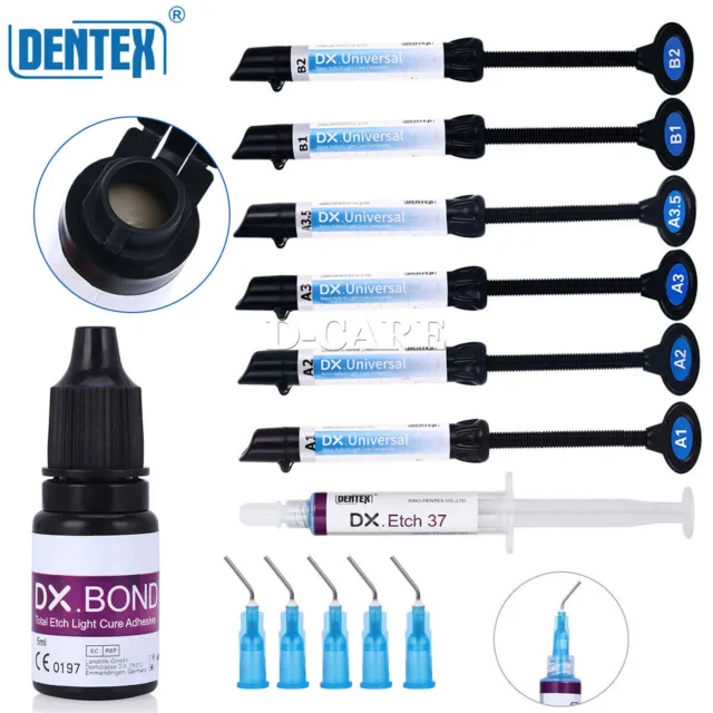DX Dental Cure Light Composite Universal/Etching Gel/Bonding Adhesive/DX.CORE