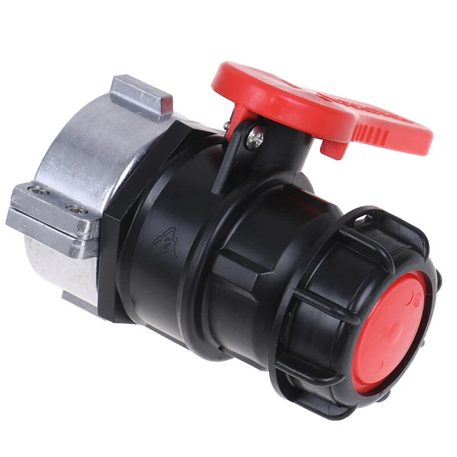 Container Valve And Hose To Relrease Water 75MM 1000L WATER IBC Tank Container Ball Valve DN50 Ton Barrel Ball ...