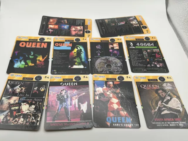 Queen Freddie Mercury Live Limited Import Ten Phone Cards Lot 18 Nice