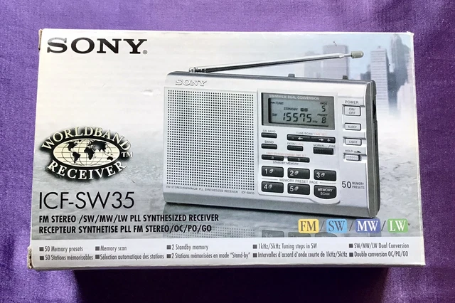 Sony Icf Sw35 Fm Stereo Sw Mw Lw Pll Synthesized World Radio Receiver Boxed Eur 157 03 Picclick Fr