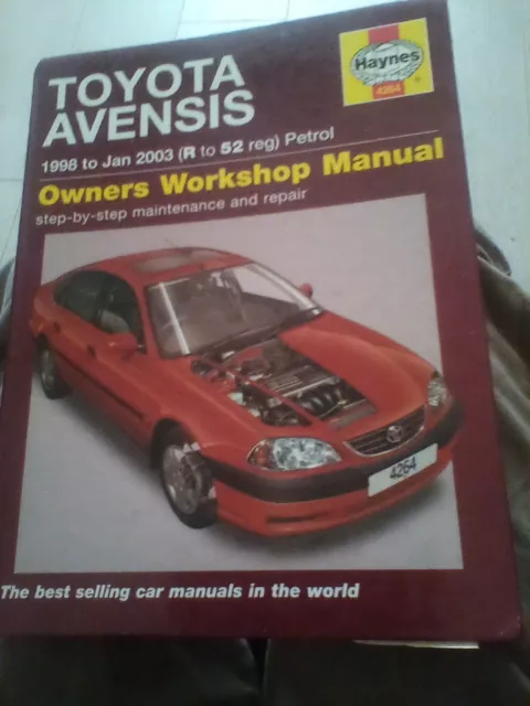 Toyota Avensis Haynes Manual 1998-03  1.6 1.8 2.0 Petrol Workshop Manual