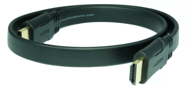 0,2m Haute Vitesse HDMI Câble Plat ( Ultra HD, 4Kx2K, HDTV, 3D, Arc ) 2.0/1.4a