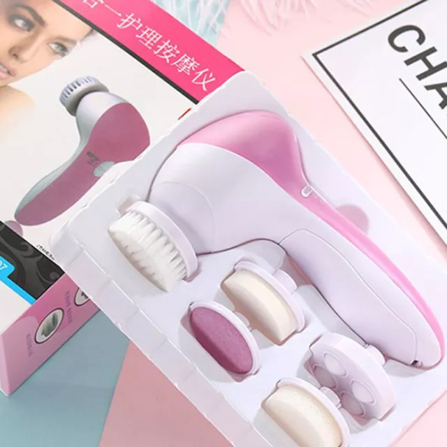 5 in 1 Face Cleansing Brush Silicone Facial Brush Electric Wash Face Machine  Ni