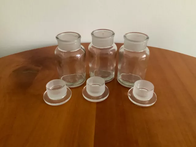 3 x Apothekerflasche mit geschliffenem Stopfen Standflasche 100 ml 3