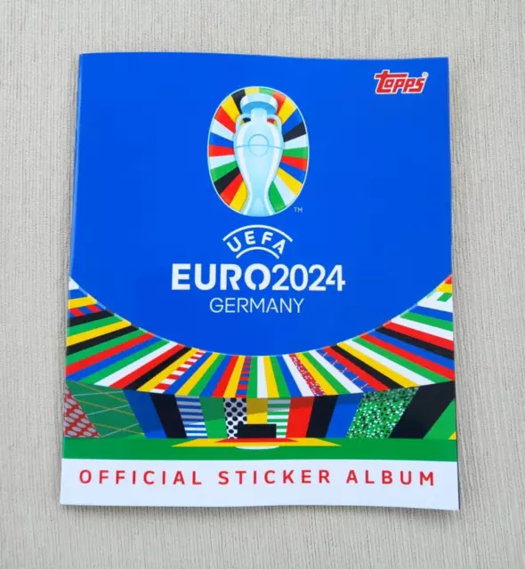 TOPPS UEFA EURO 2024 OFFICIAL STICKER ALBUM EMPTY with 6 starter
