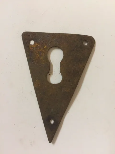 Early Hand-forged Iron Keyhole Door Escutcheon ~ HW64