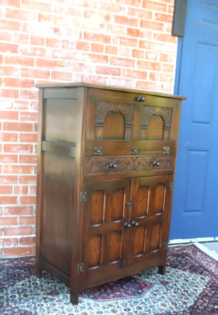 English Antique Oak Bar cabinet