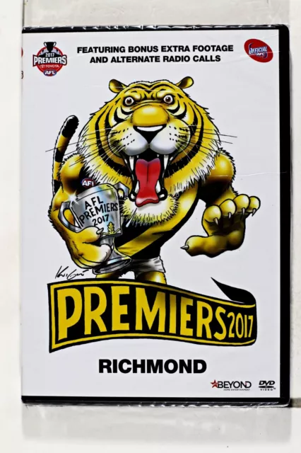 AFL Premiers 2017 - Richmond Tigers vs Adelaide Crows : DVD Region 4 New Sealed