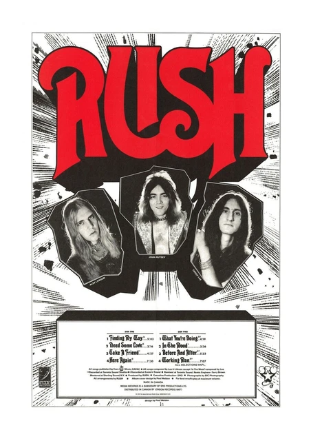 AFFICHE DE CONCERT Rush 2 A4 Affiche reproduction impression choix de