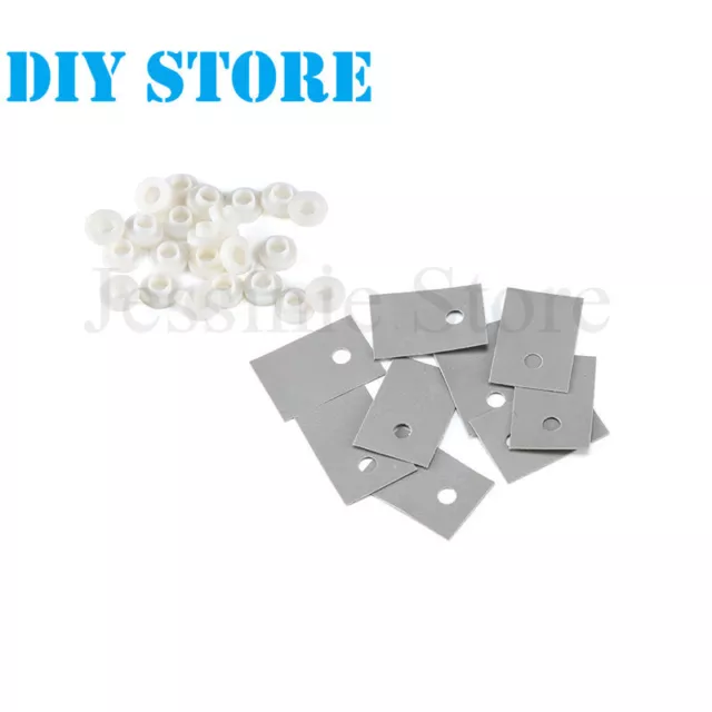 100PCS TO-220 Insulation Pads Silicone Heatsink Shim TO 220 Transistor Washer