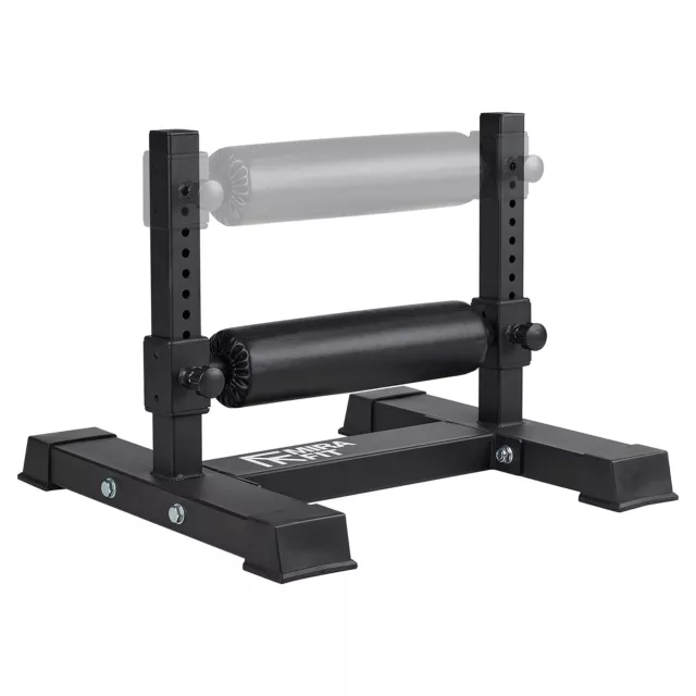 Mirafit Single Leg Split Squat Stand - Fully Adjustable Black Gym Equipment #182 2