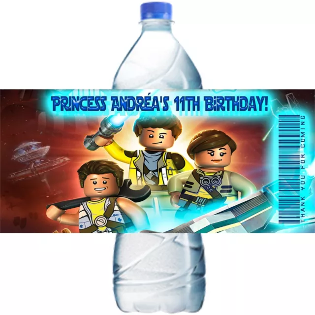 (10) Personalized LEGO STAR WARS Water Bottle Labels, Party Favors, 2 Sizes