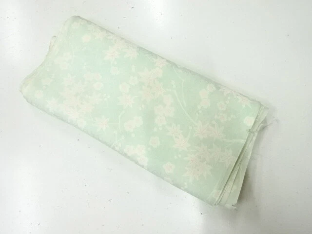 35710# Japanese Kimono / Araihari For Juban / Maple Leaves & Ume Blossom