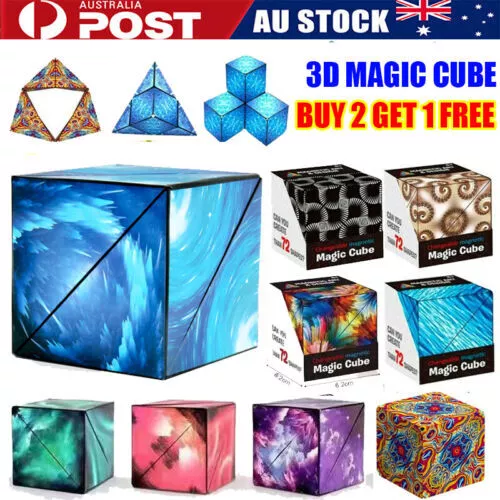 Variety Changeable Magnetic Magic Cube Anti Stress 3D Hand Flip Puzzle Toys Gift 2