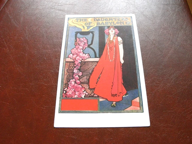 Original Art Nouveau Glamour Theatre Advertising Poster Postcard - Babylon.