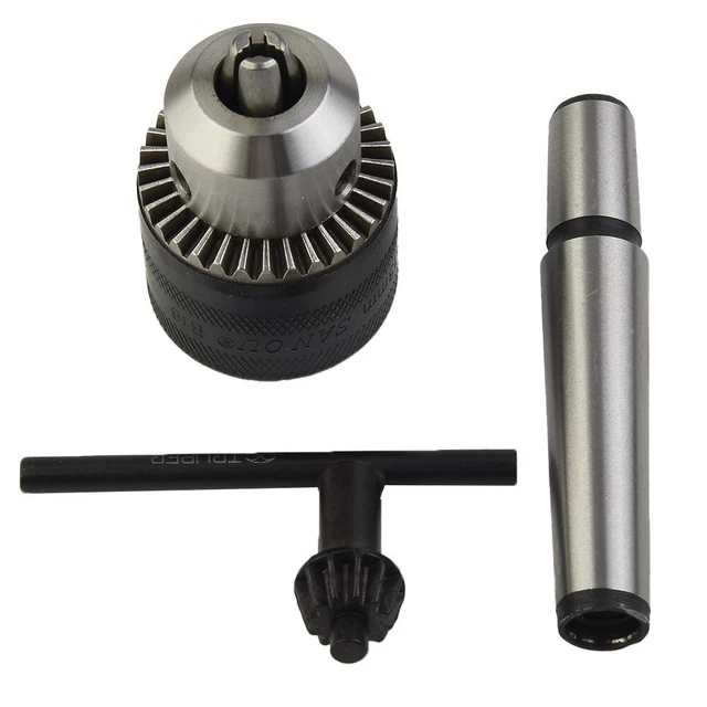 5/64in To 1/2in Drill Chuck Tool With MT2 Morse Taper Arbor & Key For Lathe New