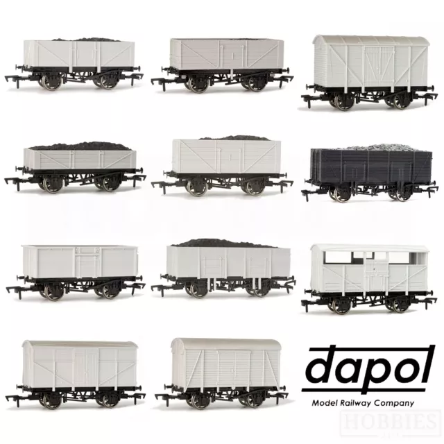 Dapol Unpainted Wagons Plastic Model OO Gauge 1/76 Scale Railway Track BNIB