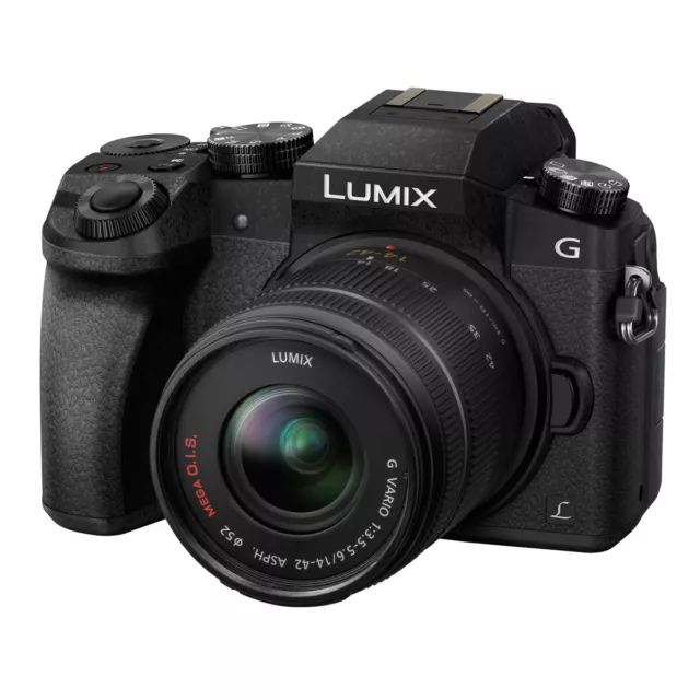 Panasonic LUMIX G70KA 16.0MP Digitalkamera - Schwarz (Kit mit 14-42mm Objektiv)