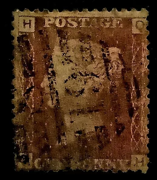 GB QV Penny Red  1858-79 1d  Letters QH  PR146   Free Registered Mail