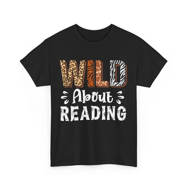 NEW! Books Reader Shirt, Wild About Reading Animal Made in Australia S-3XL - Bild 1 von 3
