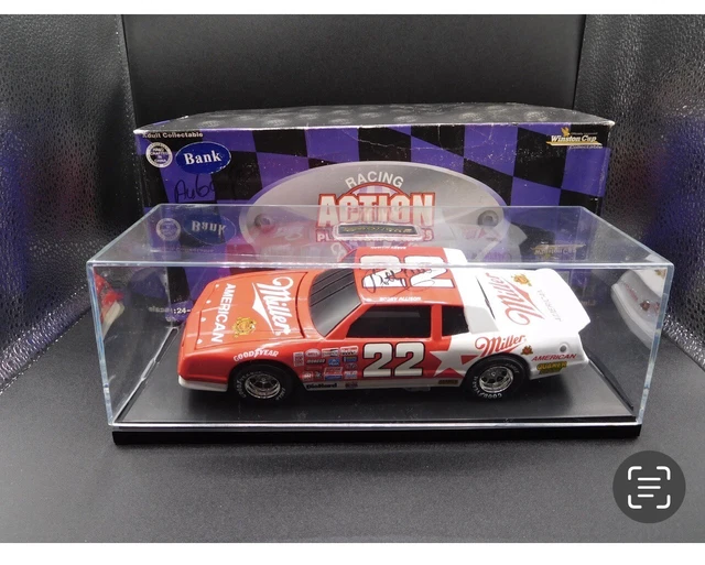 1985 Autographed Bobby Allison Miller Chevy 1:24 In Display Case Action Bank