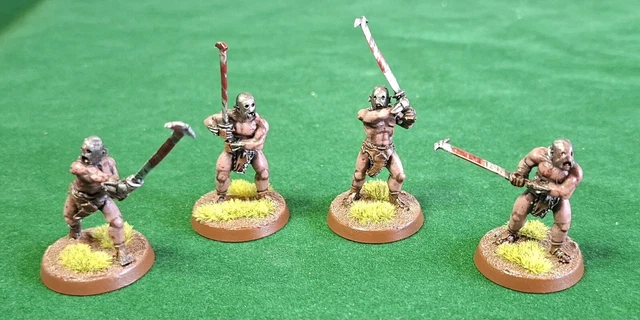 GAMES WORKSHOP LORD Of The Rings Uruk-Hai Berserkers × 4 Well Painted ...
