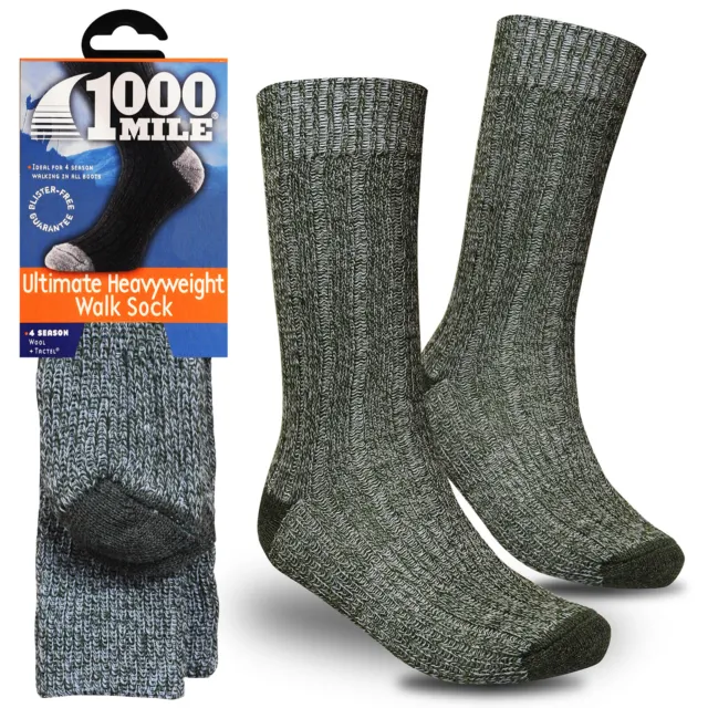 1000 Mile Heavyweight Tactel Walking Hiking Socks 100% Blister Friction Free