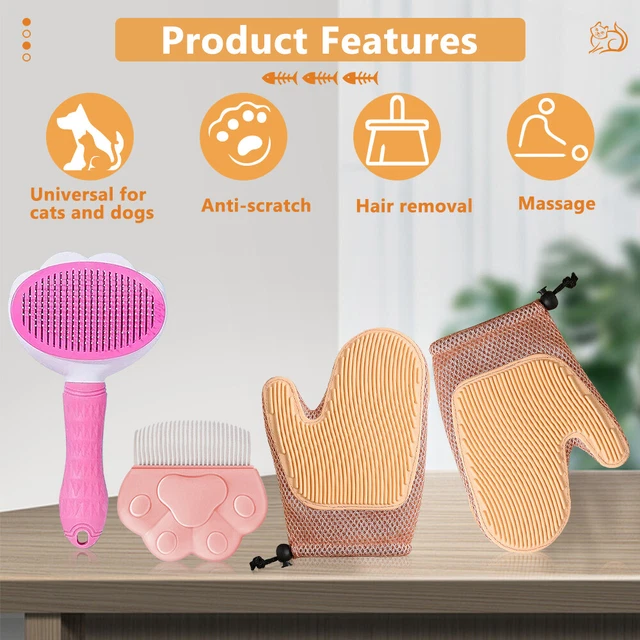 Grooming Brush For Pet Dog Cat Deshedding Tool Rake Comb Fur Remover Reduce Hair