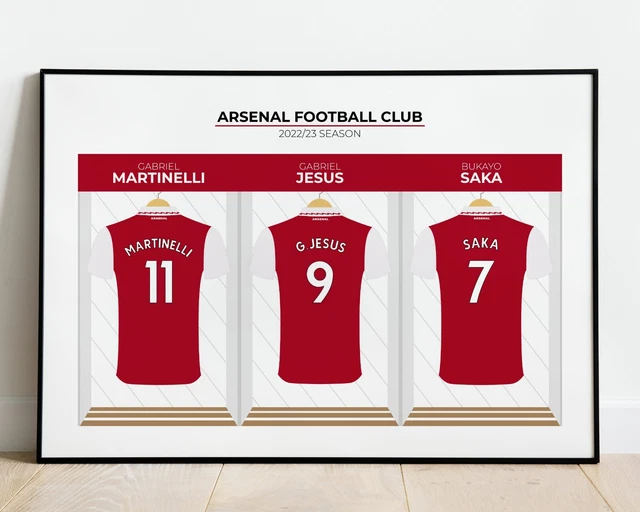 Arsenal FC Players Print - Personalised Poster Art - Arsenal 2022-23