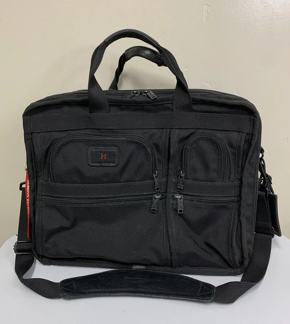 TUMI Alpha 2624D3 - Large Expandable Briefcase Laptop Bag Ballistic Nylon Black