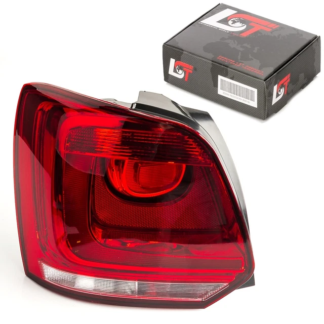 RÜCKLICHT HECKLEUCHTE LINKS rot glasklar Rückleuchte für VW Polo 6R bis ...